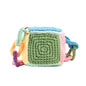 Contrast Color Wool Knitted Bag Hand-woven