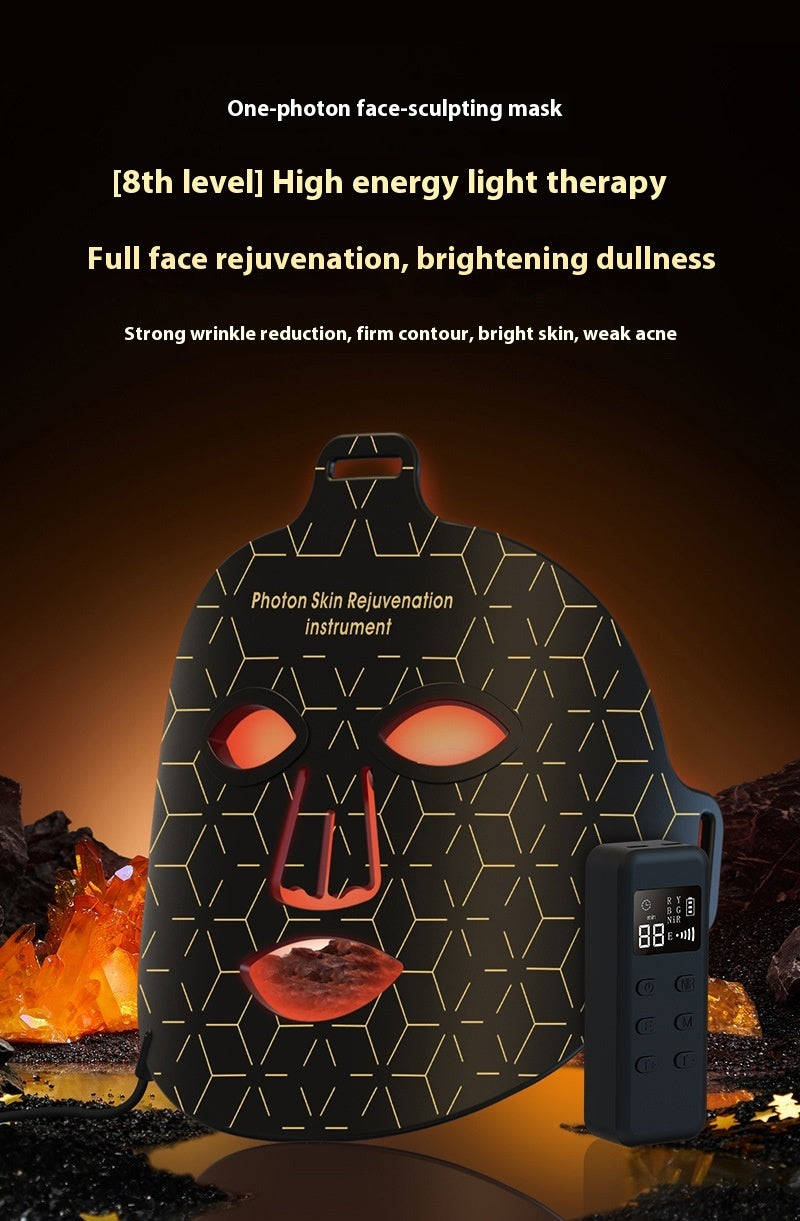 Neck Silicone Mask Led Red Blue Light Beauty Skin Rejuvenation