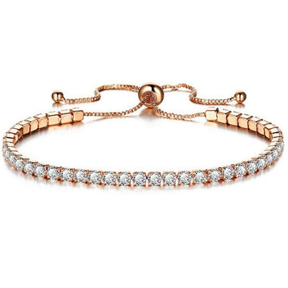 European And American Crystal Bracelet Light Luxury Micro Inlaid Zircon