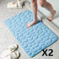 Pebble Stone Bathroom Carpet Toilet Floor Mat Door Mat