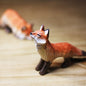 Handmade Wooden Cat Figurine - Artisan Carved Wood Cat Sculpture Home Decor Gift