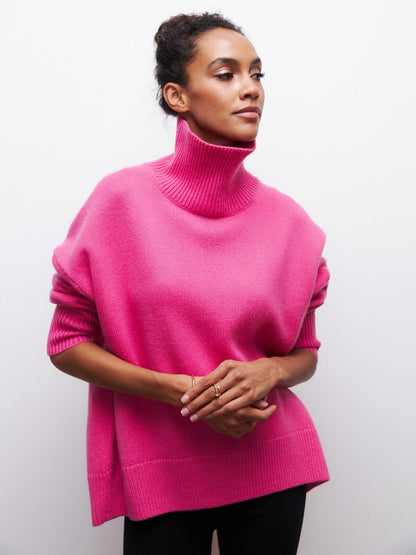 Women's Turtleneck Sweater - Soft Long Sleeve Pullover for Winter | Premium Knit Top
