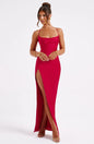Women's Slit Satin Slip Dress
