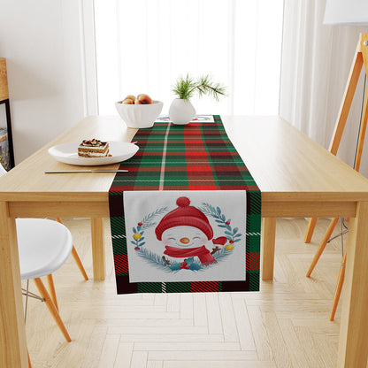 Linen Printed Snowman Old Man Table Mat