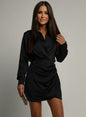 European And American Women's Clothing, Autumn Satin Dress