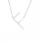 Fabulous Rose Gold Plated Stainless Steel Initial Letter Pendant Necklace