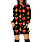 Halloween Mid-length Pocket Hooded Long Sleeve Sweater Women