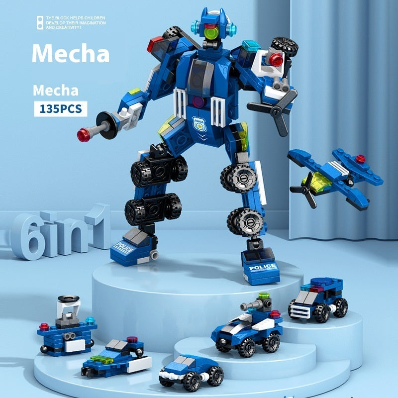 High Military Battleship Tank Special Police Armored Vehicle Children's Day Toy Gift Building Blocks