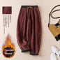 Women's Corduroy Fleece Lined Thick Harem Pants