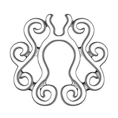 Stainless Steel Flower-shaped Fake Ring Breast Jewelry Punk Style Body Piercing