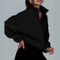Loose Lapel Cardigan Zipper Sweater