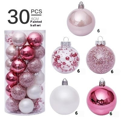 Christmas Decorations 6CM Painted PET