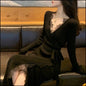 Women's Fashion Personality Slim Fit Woolen Skirt