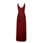 Women's Solid-Color Elegant Resort Bodycon Mesh A-Line Dress