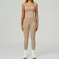 Women's Vest And Pants Color-blocking Yoga Set