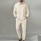 Coat Men's Autumn Zipper Pocket Lapels Slim-fit Cardigan Jacket Suits