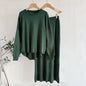Women's Wear AutumnWinter Solid Color Simple Long-Sleeve Fashionable Casual Knitted Set