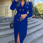 Women's Elegant Double Breasted Sheath Dress