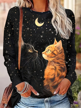 Women's Long-sleeve T-shirt With 3D Print