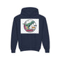 T-Rex Chase Dino Rumble Youth Hoodie | Dinosaur Graphic Sweatshirt