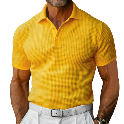 High-end Waffle Polo Shirt For Men