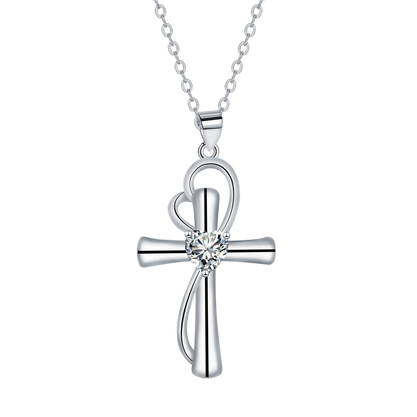 Cross Pendant Necklace Valentine's Day Gift