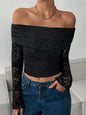 New Autumn Collection Off-shoulder Long-sleeve Slim-fit Outfit That Flatters Your Figure And Exudes Elegance