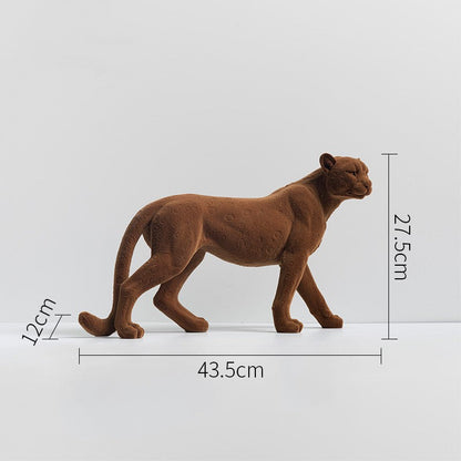 Luxury Leopard Resin Sculpture | Premium Home Decor Statue for Living Room & Office