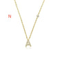 Fashion Jewelry Luxury Gold Color A-Z 26 Letters Necklace CZ Pendant For Women Cute Initials Name Necklace Fashion Party Wedding Jewelry Gift