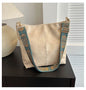 Women's Shoulder Bag With Ethnic Style Wide Shoulder Strap Ins Large Capacity Bucket Crossbody Bags Fashion Handbag