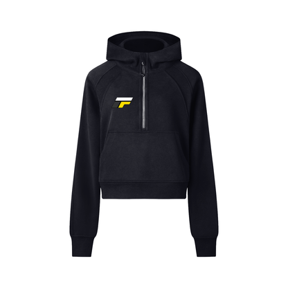 Cropped Half-Zip Hoodie