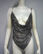 Metal Rhinestone Chain Sexy Suspenders Irregular Vest