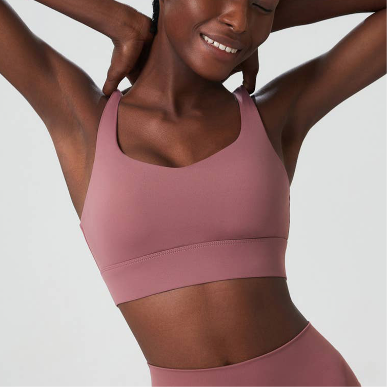Women’s Adjustable High-Support Active Bra – Dusky Rose-2