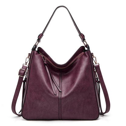 Hobos Zipper Bucket Bags With Adjustable Shoulder-strap Handbags Temperament High Capacity Messenger Shoulder Bag For Women