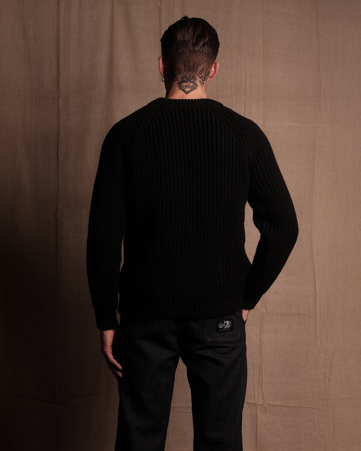 FISHERMAN KNIT 001 - Black