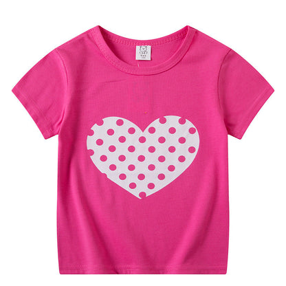 Children's Short Sleeve Boys And Girls T-shirt Cartoon Half Sleeve Top
