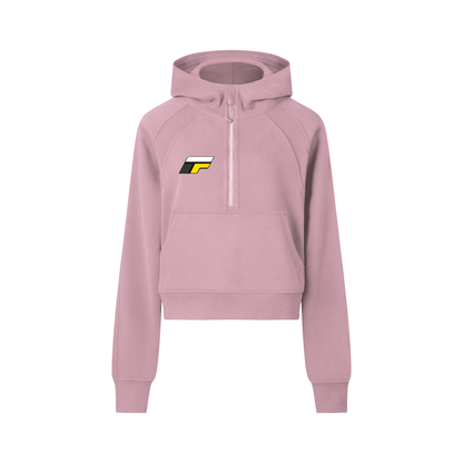 Cropped Half-Zip Hoodie