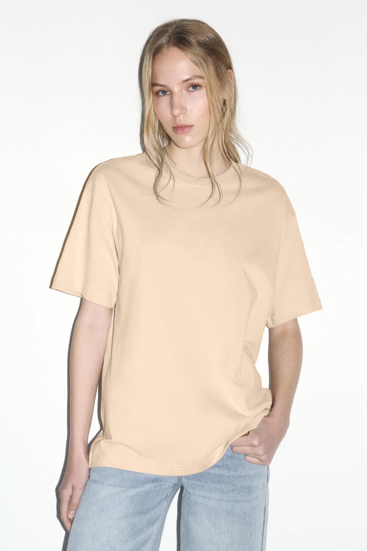 Arrival Cotton Crew-Neck Solid-Color Versatile T-Shirt