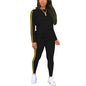 Women's Round-neck Long-sleeve Top And Pants Two-piece Set