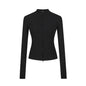 Stand-up Collar Slim-fit Waist-cinching Cardigan Top