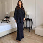 Fashionable Shirt-buttoned Tie-waisted Loose Jacket Denim Suit For Women