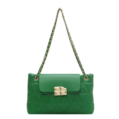 One Shoulder Crossbody Casual Candy Color Embroidery Line Small Square Bag