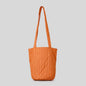 Women's Fashion Simple Vertical Stripes Pleated Bucket Bag