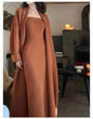 Women's Knitted Cardigan Dress Sweater Suit