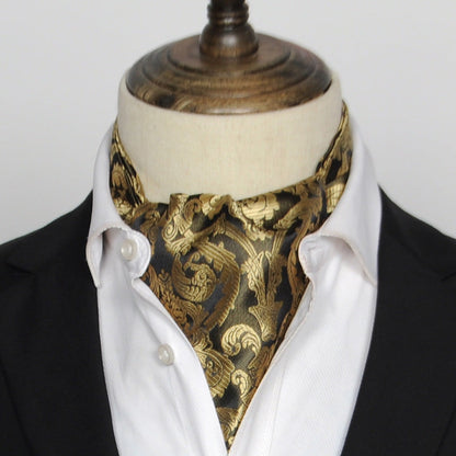 British Vintage Suit Silk Scarf Shirt