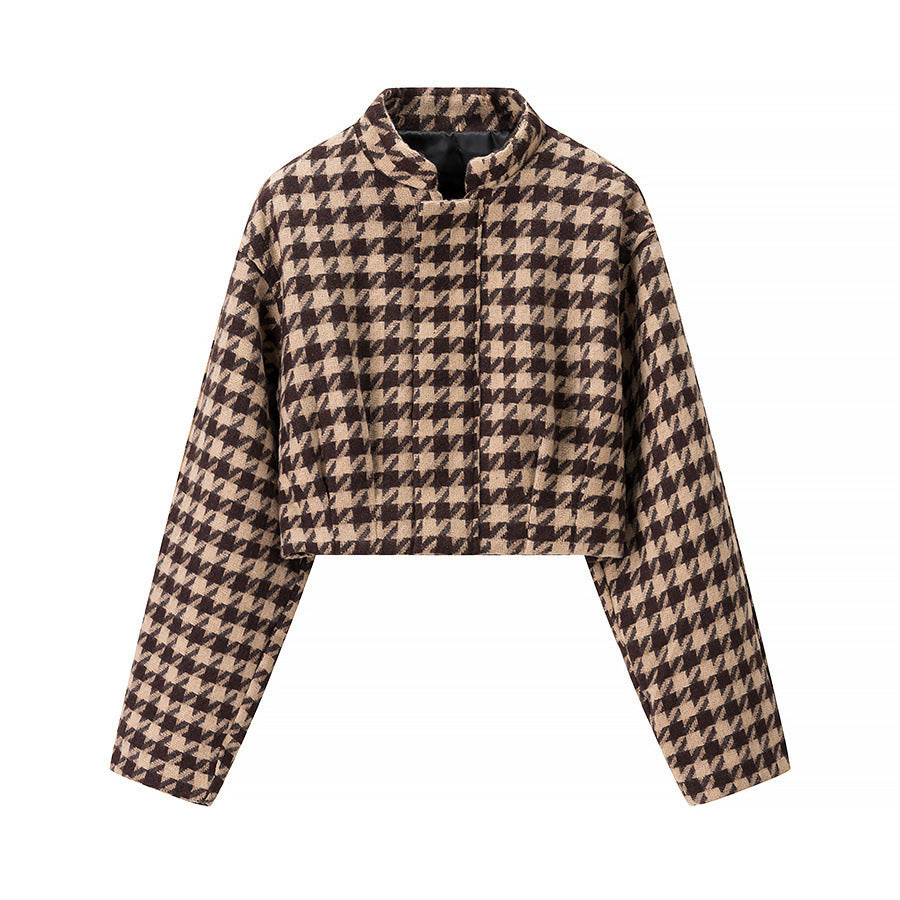 Women's Classic Style Plaid Top Shorts Suit