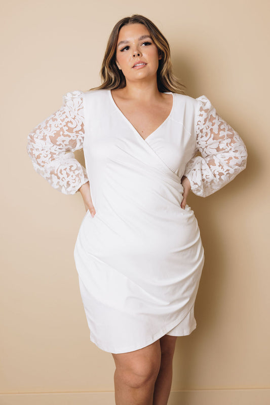 Plus Size - Gabrielle Puff Sleeves Dress