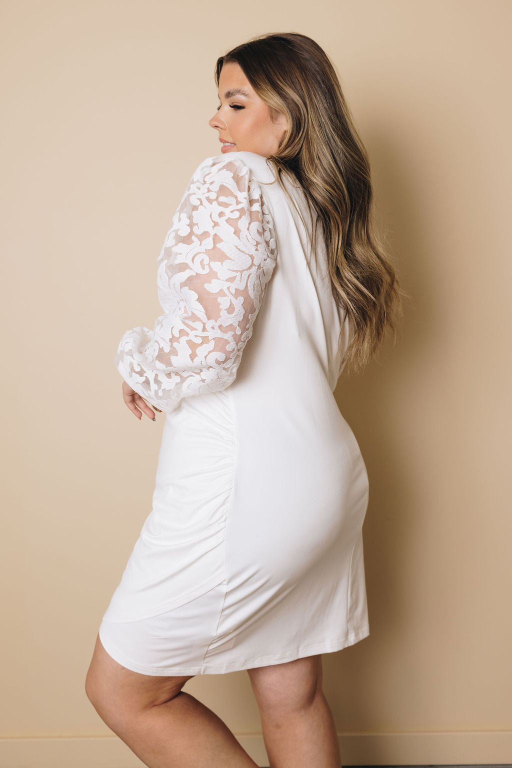 Plus Size - Gabrielle Puff Sleeves Dress