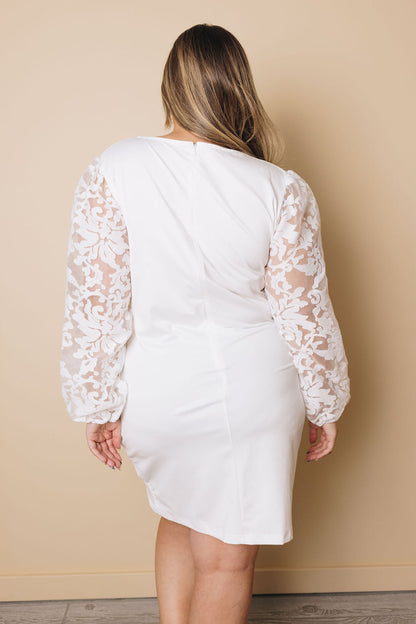 Plus Size - Gabrielle Puff Sleeves Dress