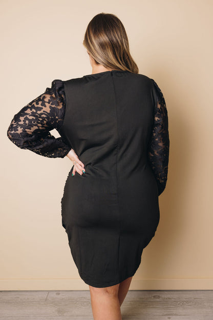 Plus Size - Gabrielle Puff Sleeves Dress